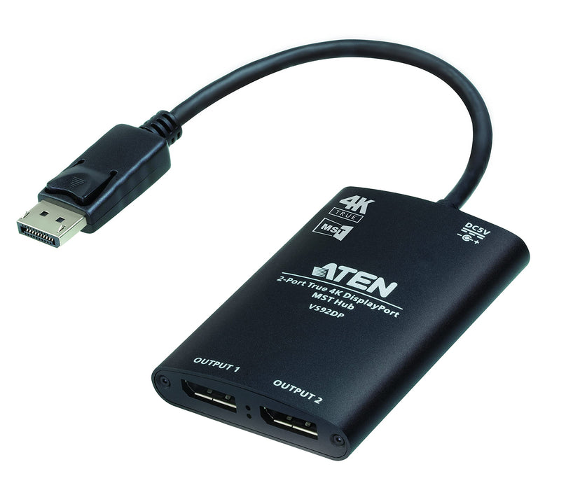 2-Port True 4K DisplayPort MST Hub