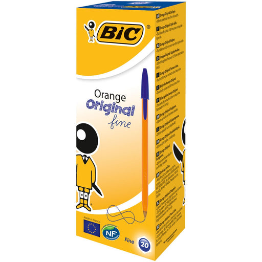 Best Value BIC Orange Original Fine Ballpoint Pens Fine Point (0.8 mm) - Blue, Box of 20