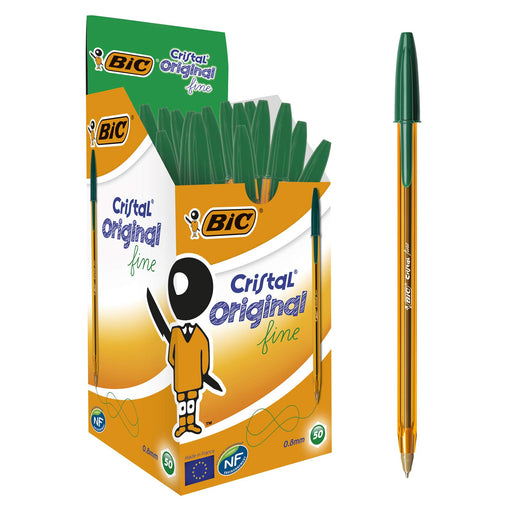 Best Value BIC Cristal Fine 0.8mm Green (Box 50)