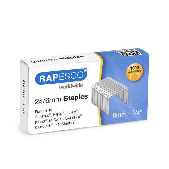 Best Value Rapesco S24607Z3 24/6 mm Galvanised Staples