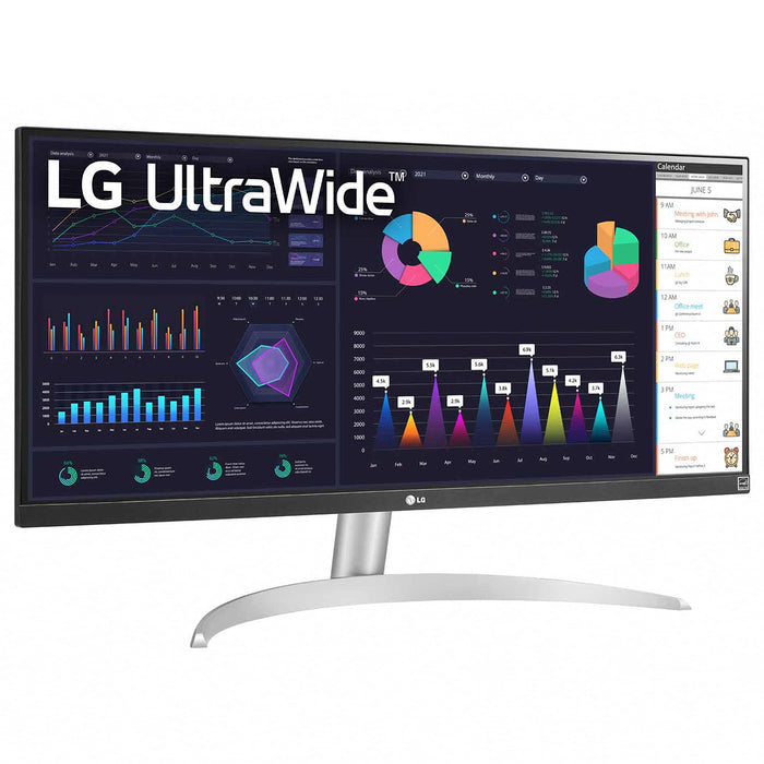 LG 29WQ600-W 29 Inch 2560 x 1080 Pixels Ultra Wide Full HD IPS Panel HDMI DisplayPort USB-C Monitor