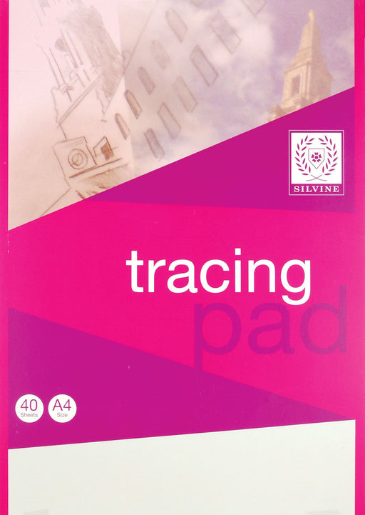 Best Value Silvine A4 Everyday Tracing Pad. 40 Sheets of Quality Lightweight Tracing Paper (63gsm) Ref A4T