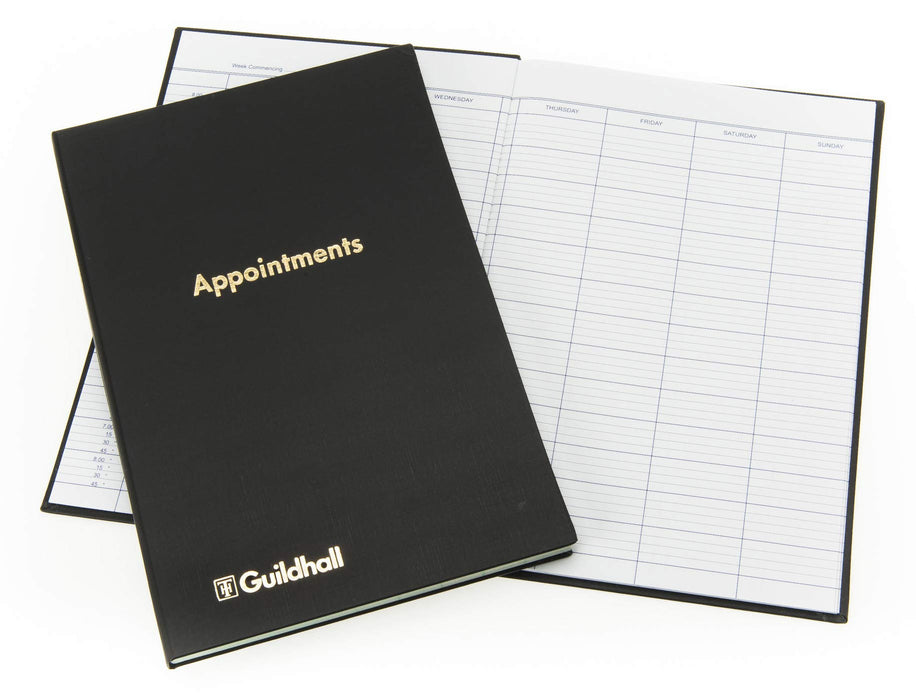 Best Value Exacompta Guildhall Appointments Book, 298 x 203 mm, 104 pages - 1 week to an opening, Timed pages