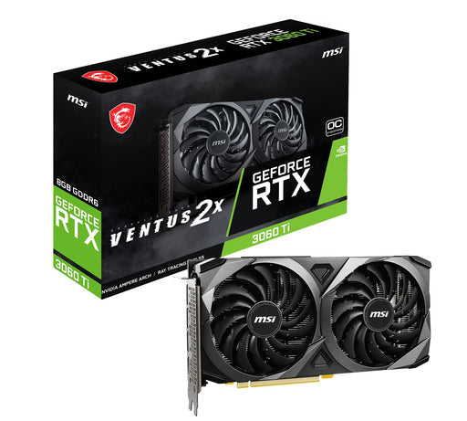 MSI VENTUS 2X NVIDIA GeForce RTX 3060 Ti 8GB DDR6 OCV1 LHR Graphics Card