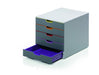 Best Value Durable 760527 Varicolor 5 Desk Organiser with 5 Colour Coded Drawers