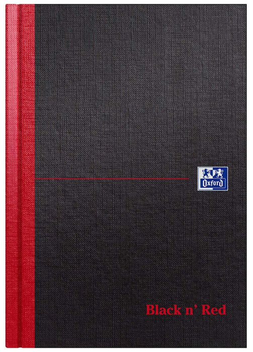 Best Value Oxford Black n' Red A5 Hardback Casebound Notebook. Ruled, 192 Page, 1 Notebook