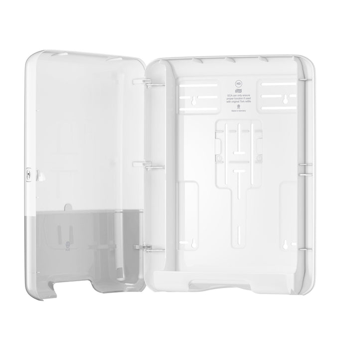 Best Value Tork Singlefold/C-fold Hand Towel Dispenser 553000, Elevation Design - H3 ZZ-Fold Paper Towel Dispenser - Slim, One-at-a-time Dispensing, White