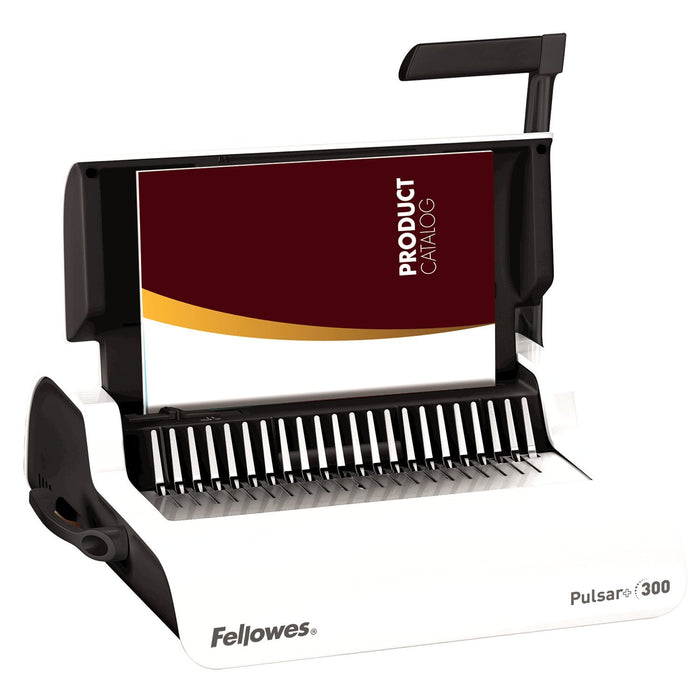 Best Value Fellowes 5627609_1 Pulsar Plus 300 Sheet Manual Comb Binder with Clear Binding Covers