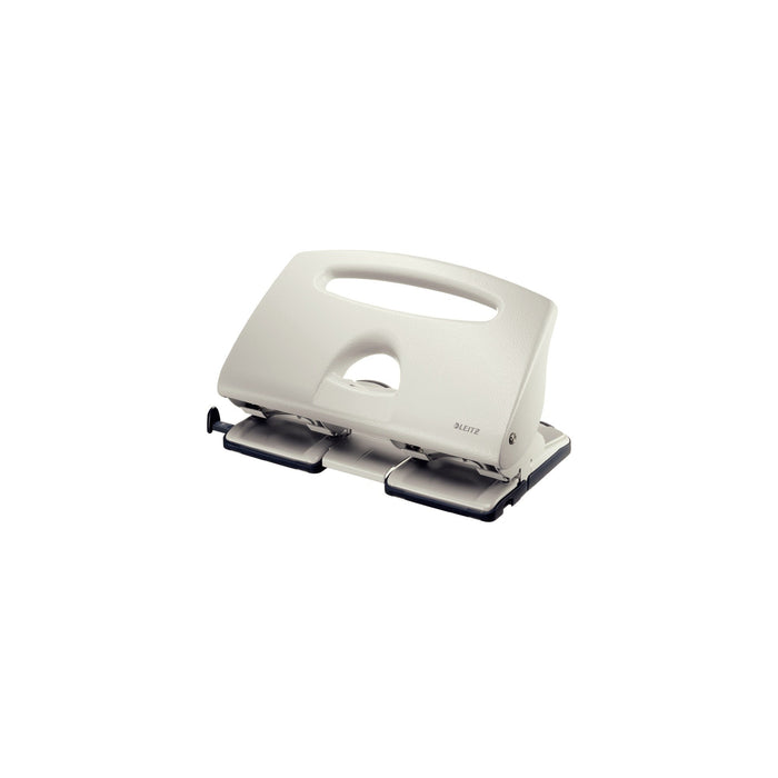 Best Value Leitz 4 Hole Punch, 40 Sheets, Guide Bar with Format Markings, Metal, 51320085 - Grey