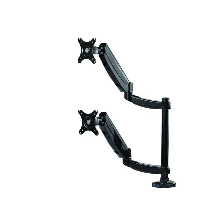 Best Value Fellowes Platinum Dual Stacking Monitor Arm with Tilt Swivel/Rotate Functions