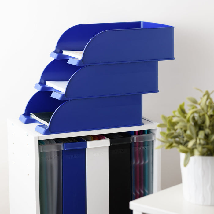 Leitz Plus Letter Tray 5233 Jumbo A4 Blue 25.5 x 35.7 x 10.3 cm