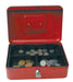 Best Value Cathedral 25 cm 10-Inch Value Metal Cash Box - Red