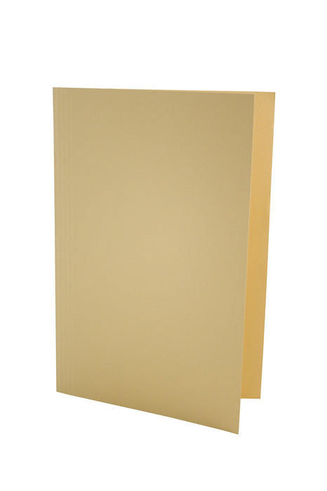 Best Value Exacompta Lightweight Square cut Folders, 180 gsm, Foolscap - Yellow, Pack of 100