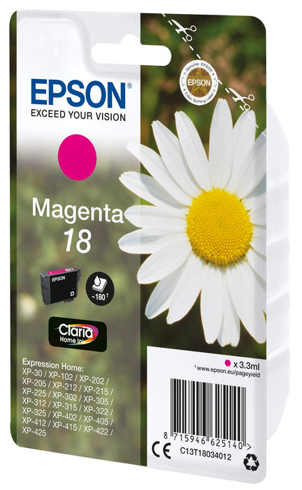 Best Value Epson C13T18034012 Ink Cartridge, Standard, Magenta, Genuine, Amazon Dash Replenishment Ready