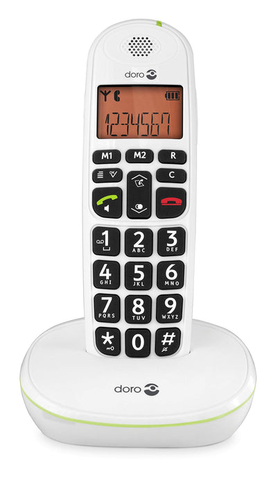 Best Value Doro PhoneEasy 100W DECT Cordless Phone with Amplified Sound and Big Buttons (Single Set)