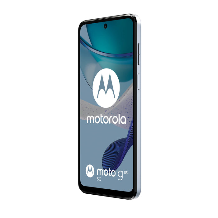 Motorola Moto G53 5G - 5G smartphone - dual-SIM - RAM 4 GB / Internal Memory 128 GB - microSD slot - LCD display - 6.5" - 1600 x 720 pixels (120 Hz) - 2x rear cameras 50 MP, 8 MP - front camera 16 MP - arctic silver