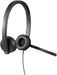 Best Value Logitech H570e Wired Headset, Stereo Headphones with Noise-Cancelling Microphone, USB, In-Line Controls with Mute Button, Indicator LED, PC/Mac/Laptop - Black