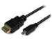 Best Value StarTech.com HDADMM1M 1 m High Speed HDMI Cable with Ethernet, HDMI to HDMI Micro - M/M