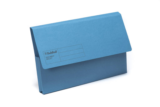 Best Value Exacompta Guildhall Document Wallets, 285 gsm, Foolscap - Blue, Pack of 50