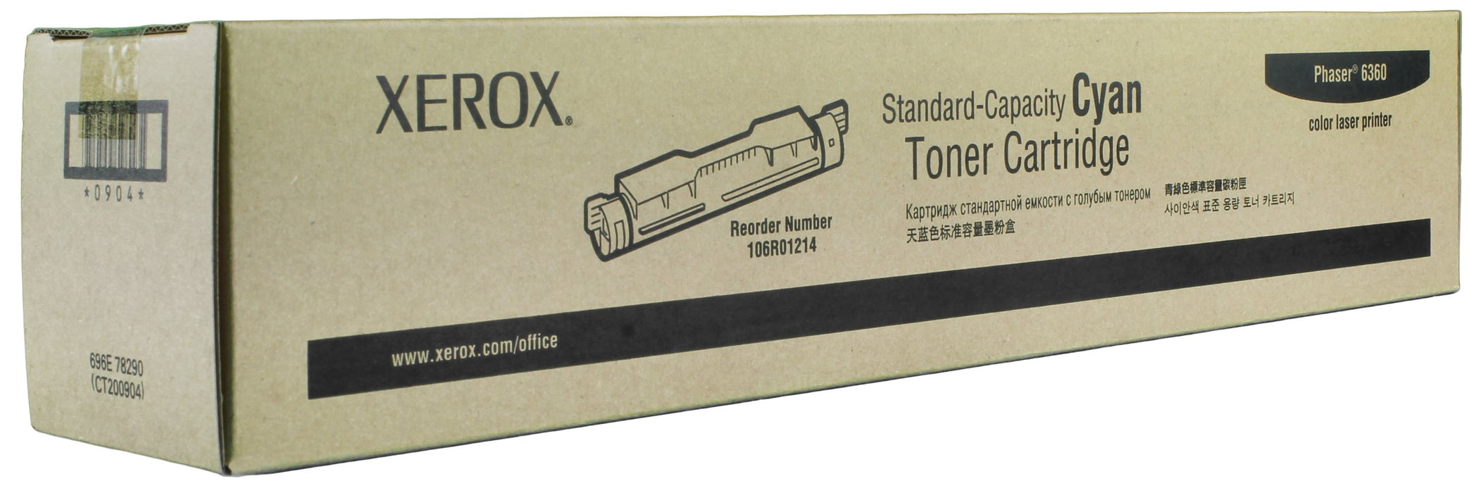 Best Value Xerox 106R01214 Phaser 6360 Cyan Standard Capacity Toner Cartridge, 5000 Pages