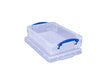 Best Value Really Useful Box 4 Litre Office Storage Box, Clear