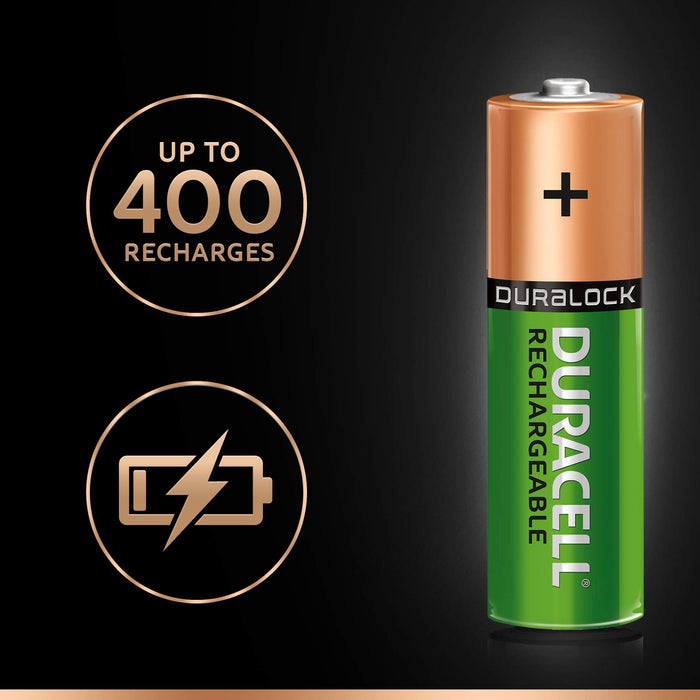 Duracell Rechargeable AA 2500 mAh Batteries Ideal for Xbox Controller, Pack of 4