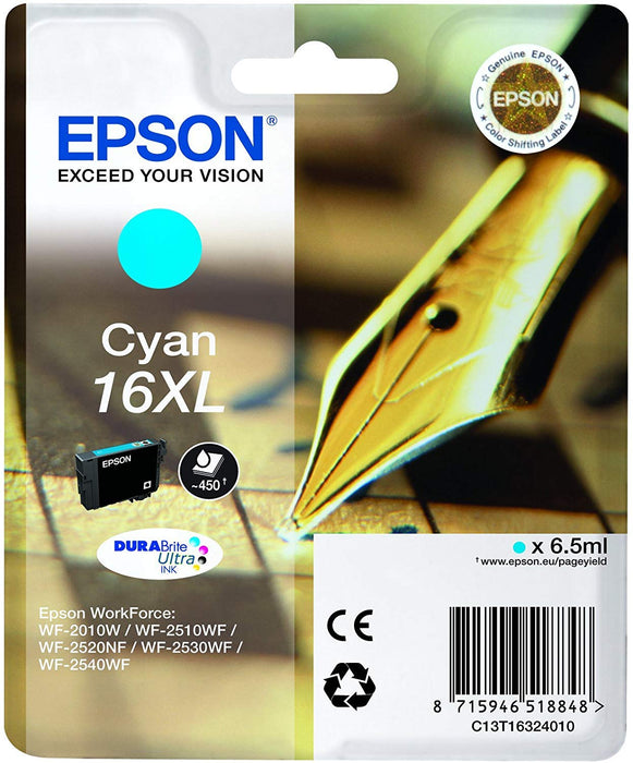 Best Value Epson C13T16324012 16 X-Large Series Ink Cartridges, Cyan, Genuine, Amazon Dash Replenishment Ready