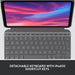 Logitech Combo Touch - Keyboard and folio case - with trackpad - backlit - Apple Smart connector - QWERTY - UK - oxford grey - for Apple 10.2-inch iPad Wi-Fi, 10.5-inch iPad Pro Wi-Fi, 10.9-inch iPad Wi-Fi, iPad Air Wi-Fi