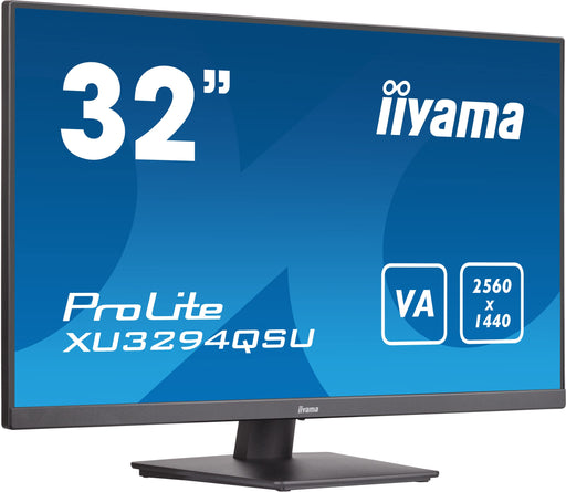 iiyama ProLite XU3294QSU-B1 - LED monitor - 31.5" - 2560 x 1440 WQHD @ 75 Hz - VA - 25 cd/m² - 3000:1 - 4 ms - HDMI, DisplayPort - speakers - matte black