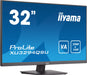 iiyama ProLite XU3294QSU-B1 - LED monitor - 31.5" - 2560 x 1440 WQHD @ 75 Hz - VA - 25 cd/m² - 3000:1 - 4 ms - HDMI, DisplayPort - speakers - matte black