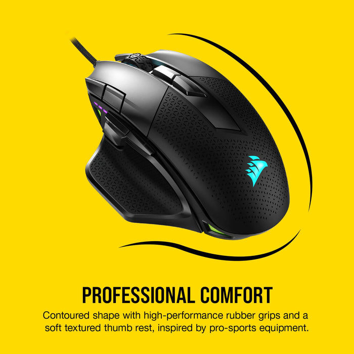 Best Value Corsair Nightsword RGB, Tunable FPS/MOBA Optical Gaming Mouse (18000 DPI Optical Sensor, Weight System, 10 Programmable Buttons, RGB Multi-Colour Backlighting) - Black