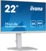 iiyama ProLite XUB2294HSU-W2 - LED monitor - 22" (21.5" viewable) - 1920 x 1080 Full HD (1080p) @ 75 Hz - VA - 250 cd/m² - 3000:1 - 1 ms - HDMI, DisplayPort, USB - speakers - matt white