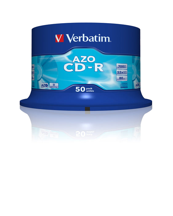 Best Value Verbatim 43343 700MB 52x CD-R AZO Crystal 50 Pack Spindle