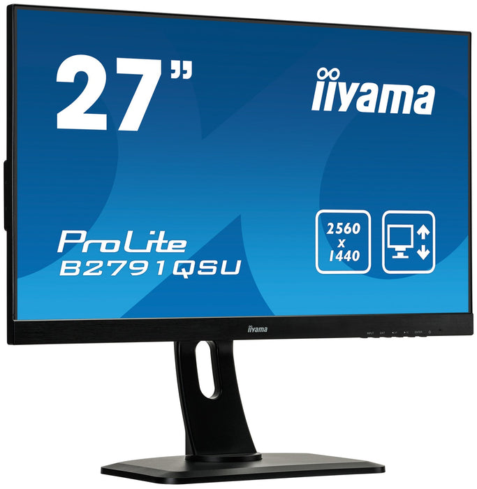 Best Value iiyama B2791QSU-B1 27" ProLite Height Adjustable WQHD LED Monitor with USB - Black