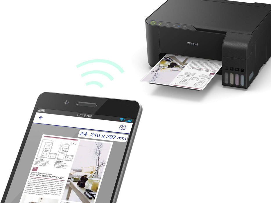 Best Value Epson EcoTank ET-2710 Print/Scan/Copy Wi-Fi, Cartridge Free Ink Tank Printer