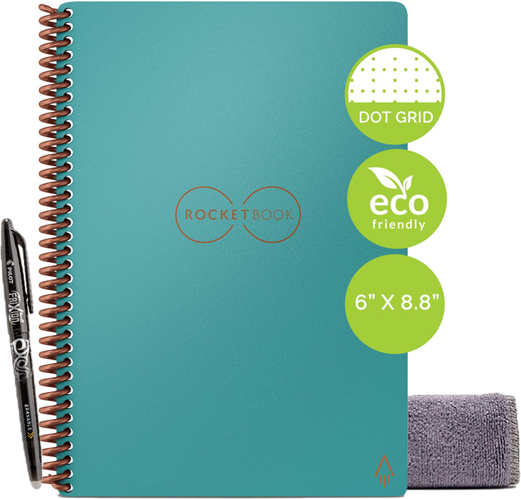 Core Smart Spiral Reusable Notebook Dot-grid 36 Pages 6 X 8.8