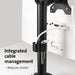 Kensington - Mounting kit (pole, dual arm, 2 VESA plates, C-clamp 10-88 mm, grommet mount 10-88 mm) - full-motion - for 2 flat panels - vertical stacking - steel - black - screen size: 13"-32" - desk-mountable