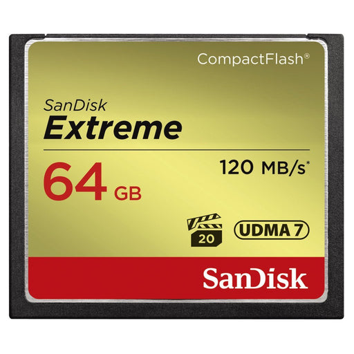 Best Value SanDisk Extreme 64 GB UDMA7 CompactFlash Card - Black/Gold