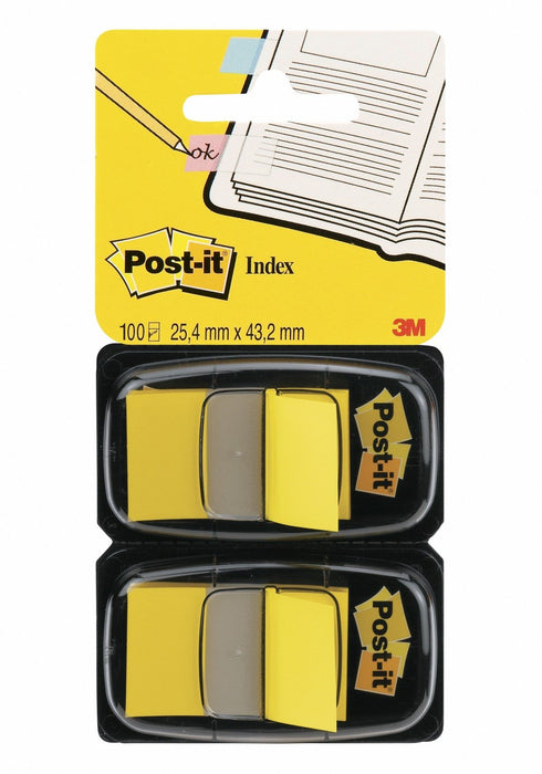 Best Value Post-it 680-Y2EU Index Flags - Dual Pack 25mm - Yellow (50 Flags x 2)