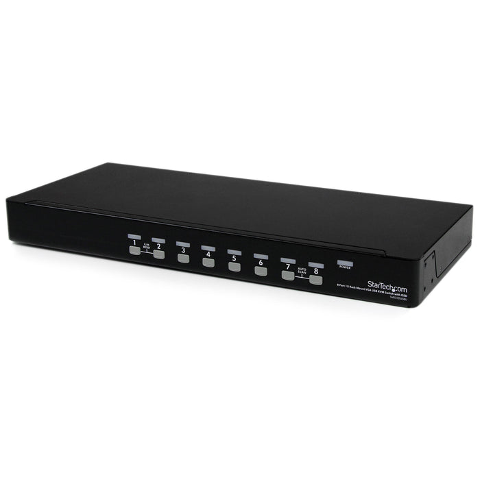 8 Port 1U Rack Mount USB Kvm Switch Osd