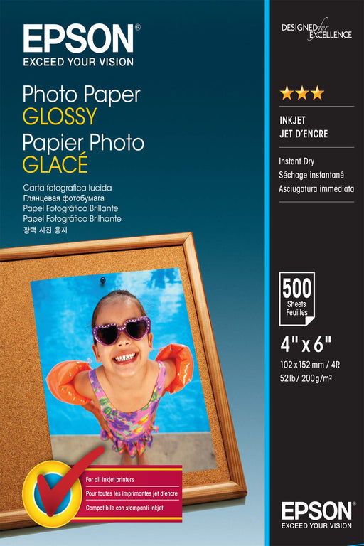 Best Value Epson C13S042549 10 x 15 cm Glossy Photo Paper (Pack of 500)