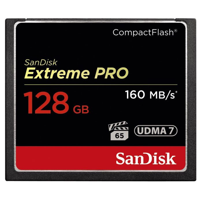 Best Value SanDisk Extreme Pro 128 GB 160 MB/s CompactFlash Memory Card - Black/Gold/Red