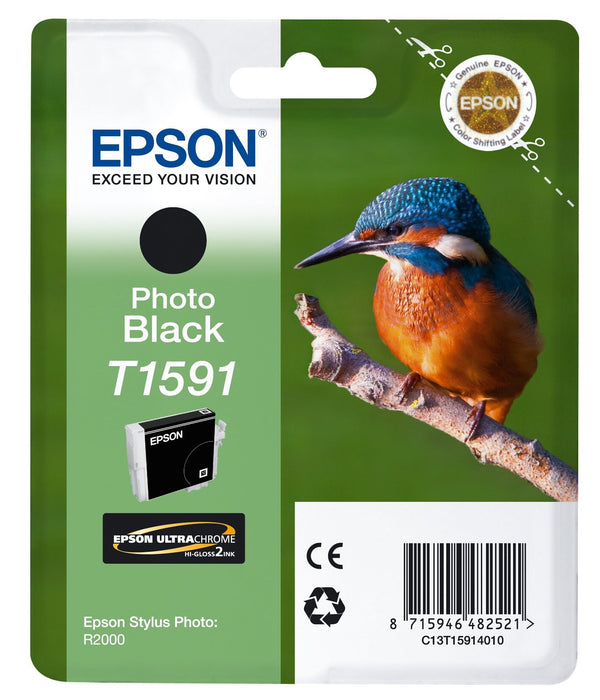 Best Value Epson T1591 Print Cartridge, Photo Black, Genuine, Amazon Dash Replenishment Ready