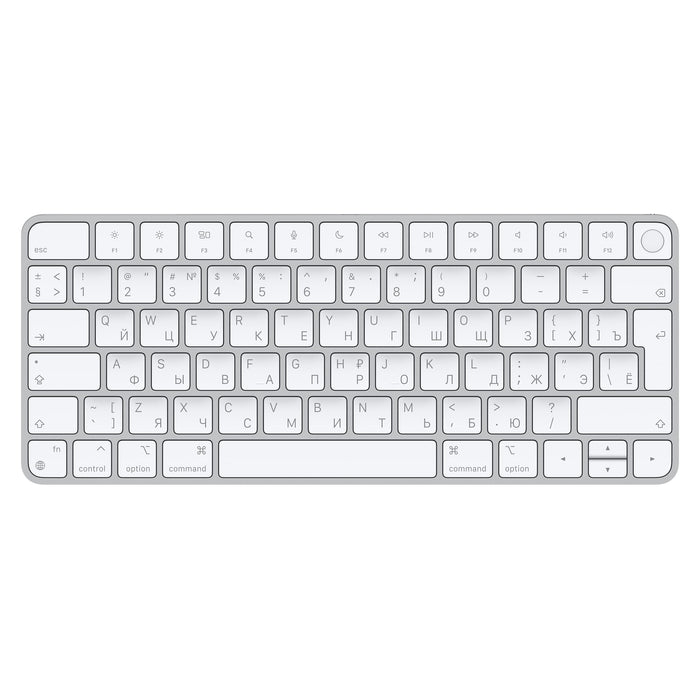 Apple Magic Keyboard with Touch ID - Keyboard - Bluetooth, USB-C - QWERTY - Russian - for iMac (Early 2021), Mac mini (Late 2020), MacBook Air (Late 2020), MacBook Pro