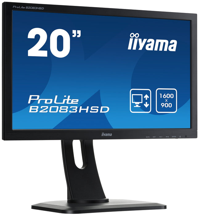 Best Value Iiyama ProLite B2083HSD 20" LED Monitor - (Matte Black) (16:9 Aspect Ratio, 5ms Response Time, Brightnes 250 cd/m)