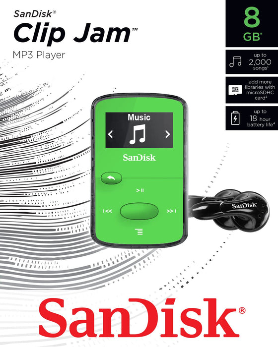 SanDisk Clip Jam - Digital player - 8 GB - green