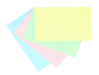 Best Value Silvine 5x3" Multi-coloured Record Cards - Lined with headline, 100 cards per pack. Ref 553AC (127 x 76mm)