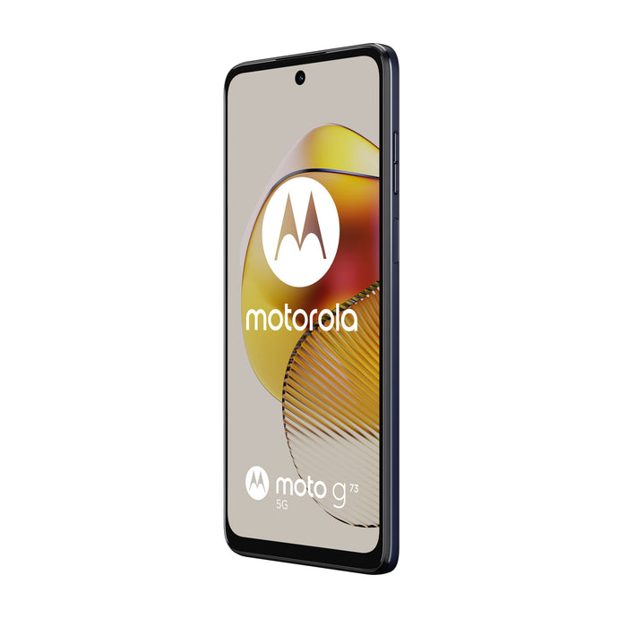 Motorola Moto G73 5G - 5G smartphone - dual-SIM - RAM 8 GB / Internal Memory 256 GB - microSD slot - LCD display - 6.5" - 2400 x 1080 pixels (120 Hz) - 2x rear cameras 50 MP, 8 MP - front camera 16 MP - midnight blue