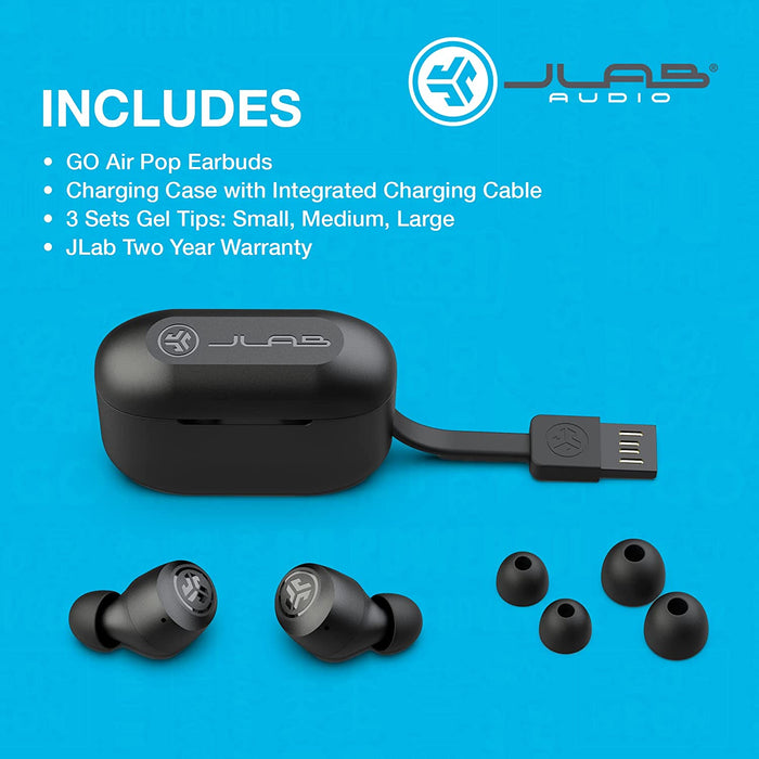 JLab Go Air Pop True Wireless Earbuds - Black