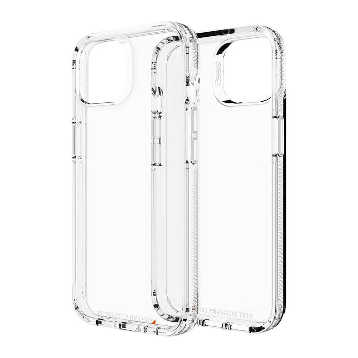 ZAGG Gear4 Crystal Palace - Back cover for mobile phone - polycarbonate, D3O, thermoplastic polyurethane (TPU), RepelFlex coating - clear - for Apple iPhone 13